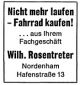 Werbeanzeige Wilhelm Rosentreter